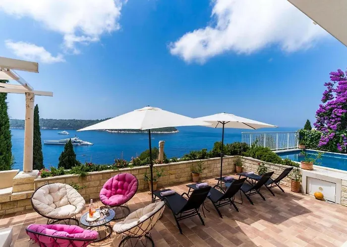 Antique Pearl Of Dubrovnik Villa,Panoramic&Sea View With Pool